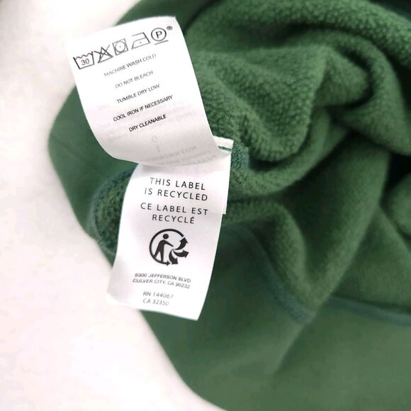 Outerknown Sweatshirt Women Large Green Hightide Crew Terry Cloth Pullover Beach - Picture 7 of 8